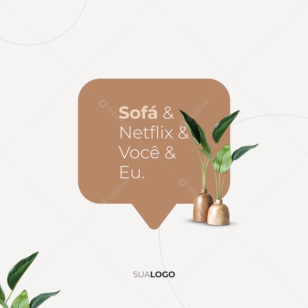 Social Media Loja de Móveis Sofá e Netflix PSD Editável