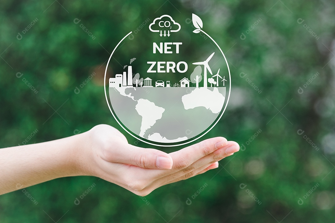 Sustentável neutro proteger net zero amigável mudança de emissão carbono salvar alvo clima renovável futuro econômico terra.
