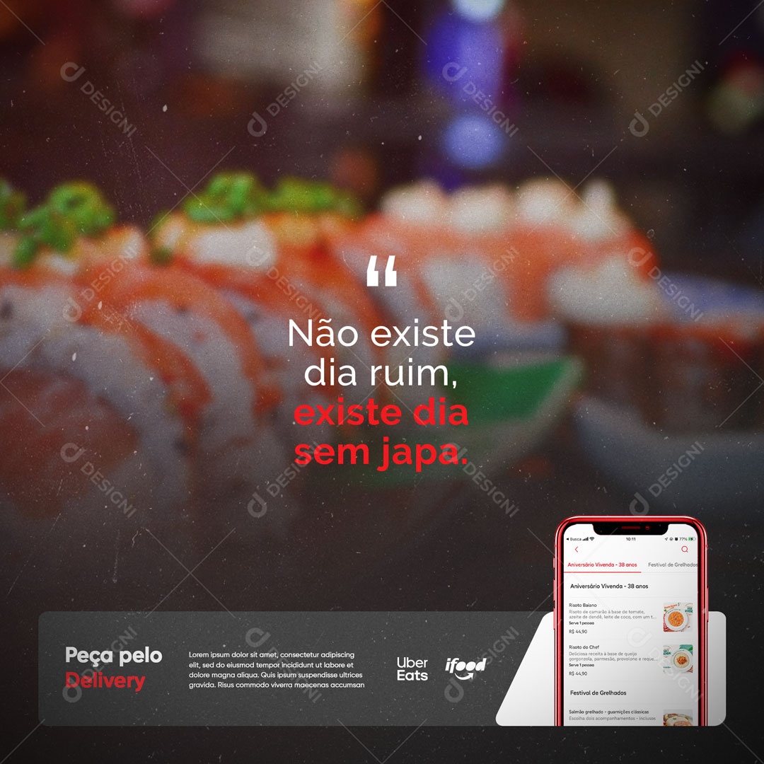 Social Media Restaurante Comida Japonesa Social Media PSD Editável