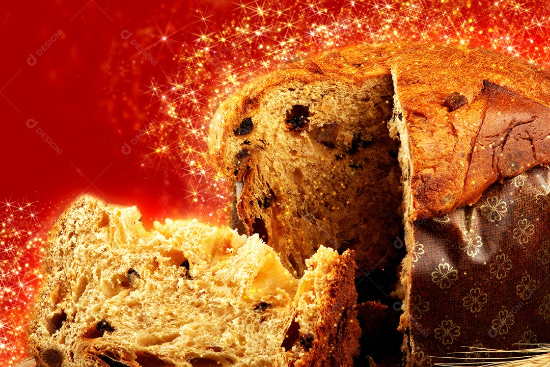 panetone de comida tradicional de natal.