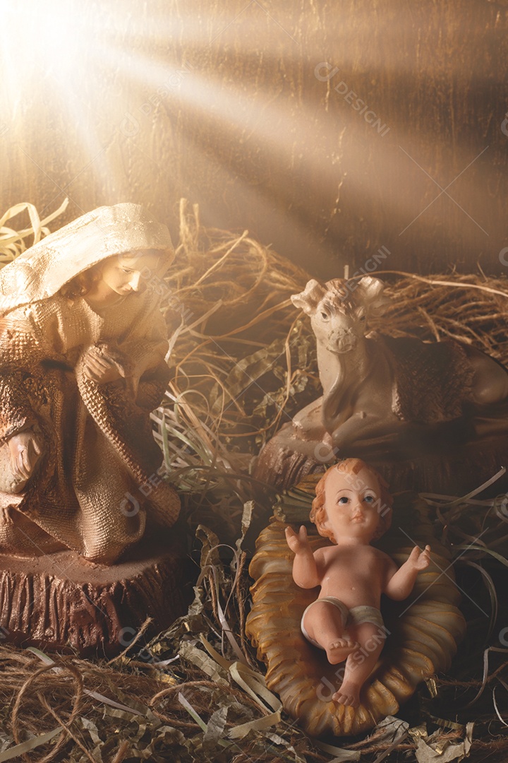Presépio. Cena de Natal tradicional