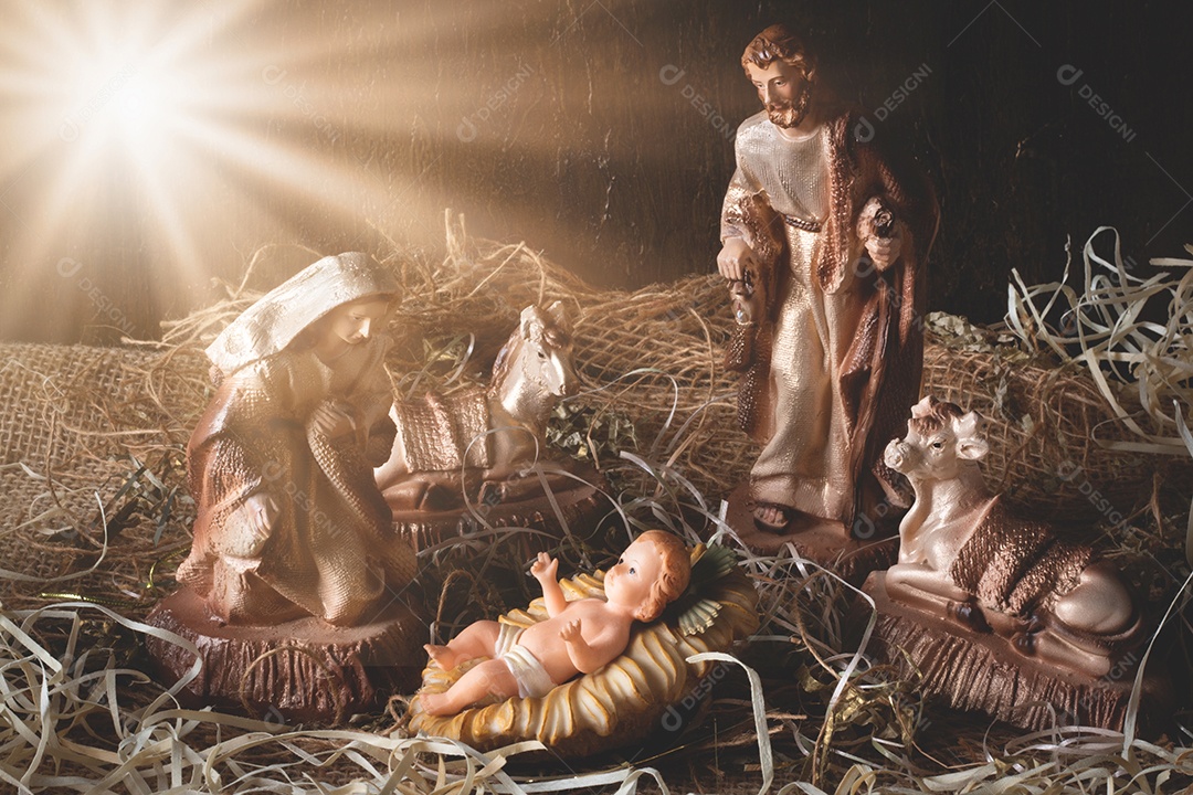 Presépio. Cena de Natal tradicional