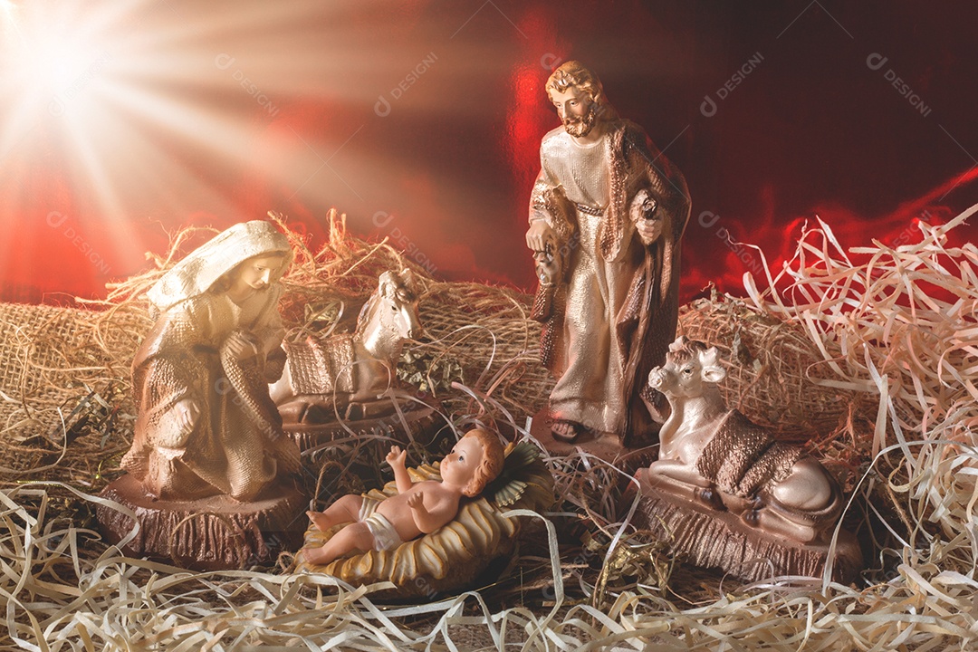 Presépio. Cena de Natal tradicional