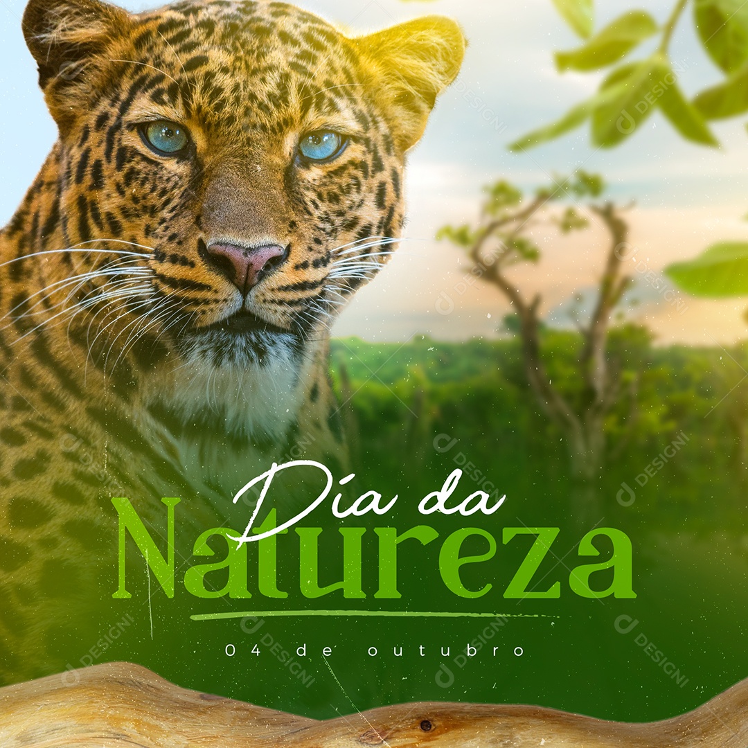 Dia da Natureza 4 de Outubro Social Media PSD Editável