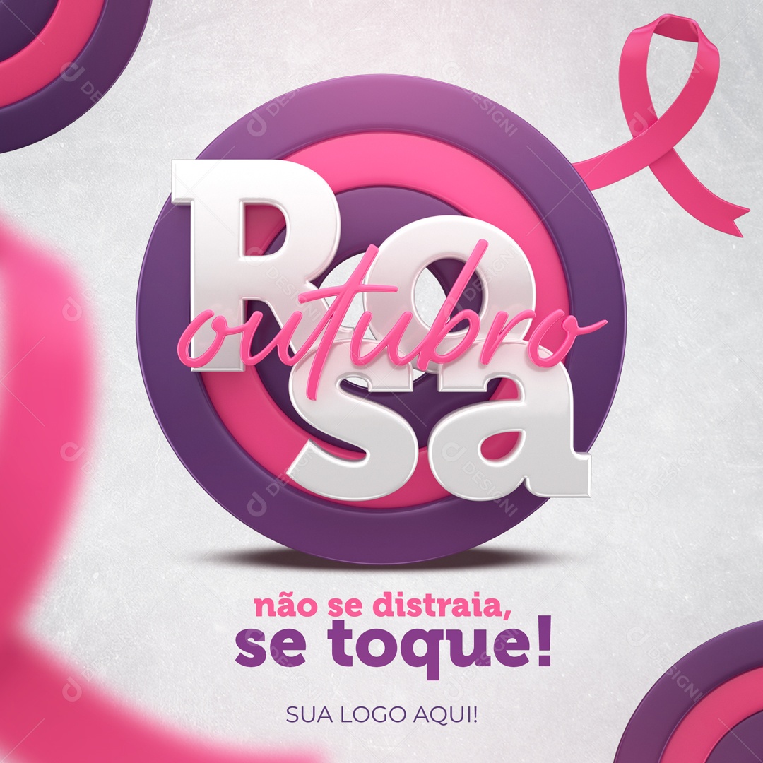 Mês de Prevenção Contra o Câncer de Mama Outubro Rosa Social Media PSD Editável