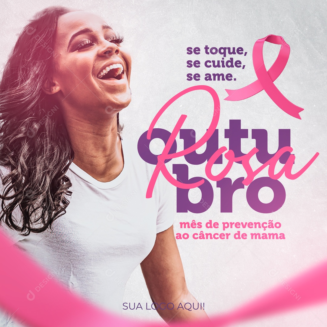 Mês de Prevenção Contra o Câncer de Mama Outubro Rosa Social Media PSD Editável