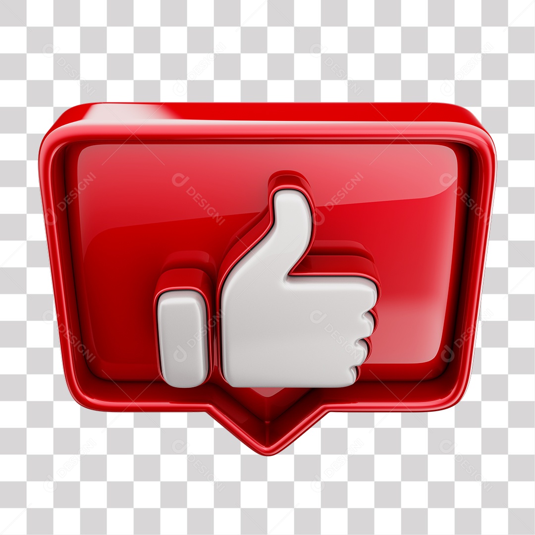 Red Like Emoji White Hand 3D Element For Composition PNG Transparent