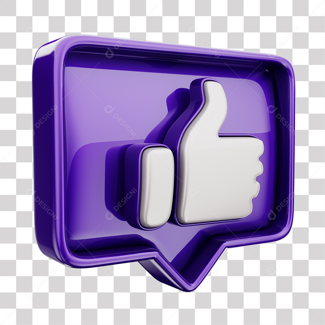 Emoji de Curtida Liais Mão Branca Elemento 3D Para Composição PNG Transparente