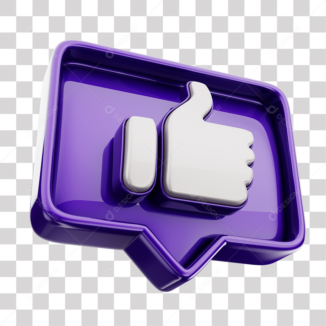 Emoji de Curtida Liais Mão Branca Elemento 3D Para Composição PNG Transparente