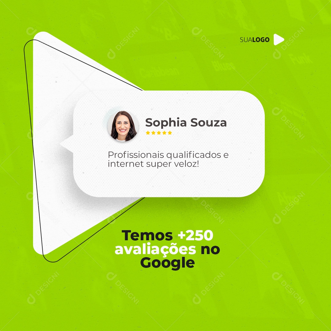 Social Media Feedback Provedor de Internet PSD Editável