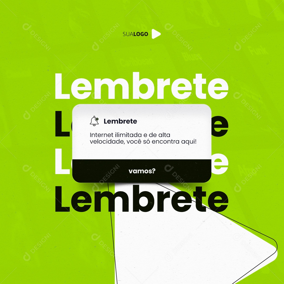 Social Media Lembrete Provedor de Internet PSD Editável