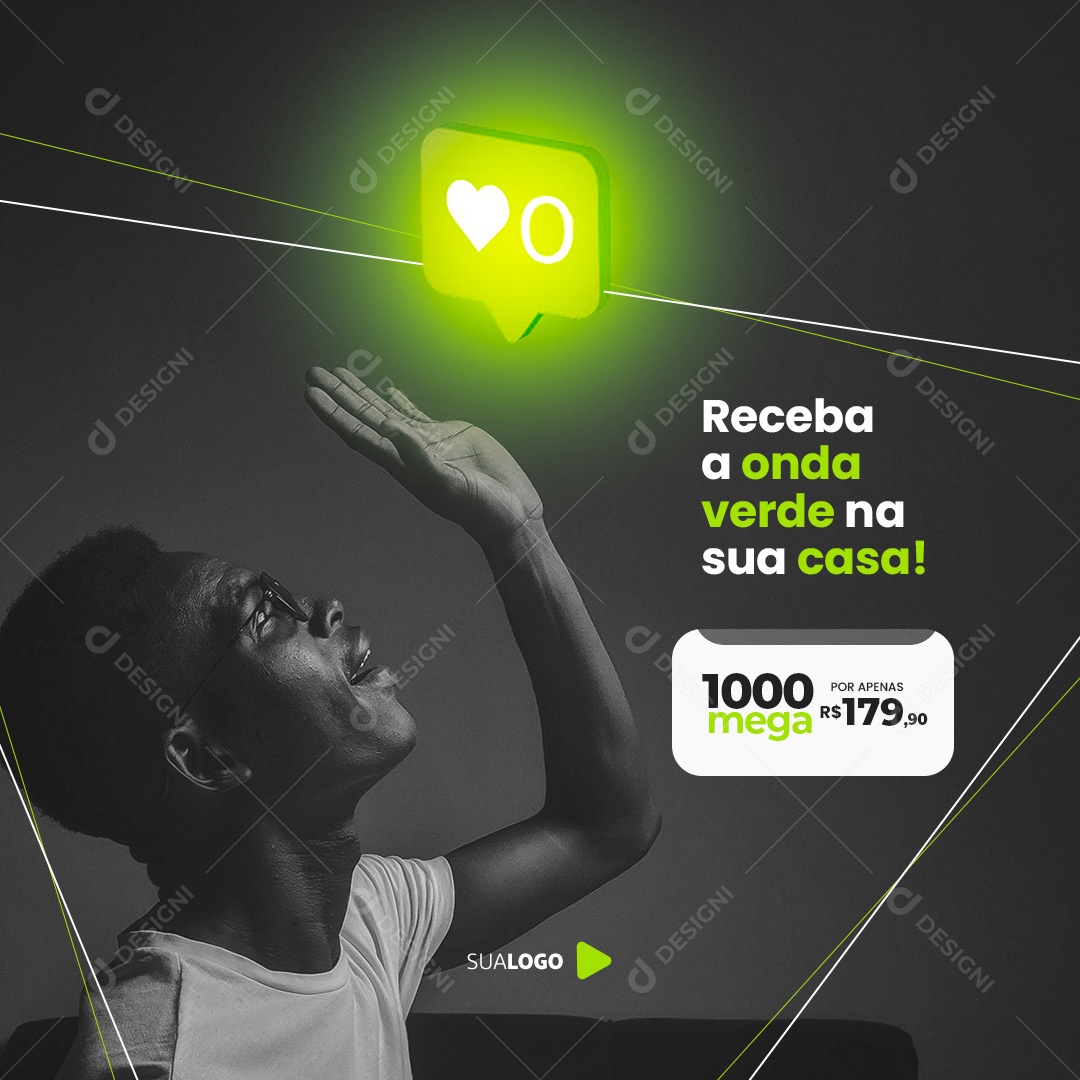Social Media Provedor de Internet PSD Editável