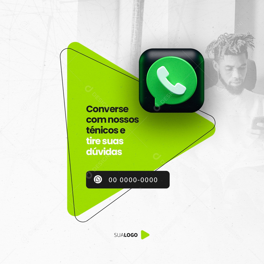 Social Media Provedor de Internet Converse com nosso Técnicos PSD Editável