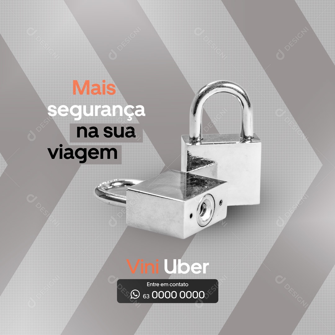 Social Media Uber Motorista de Aplicativo PSD Editável
