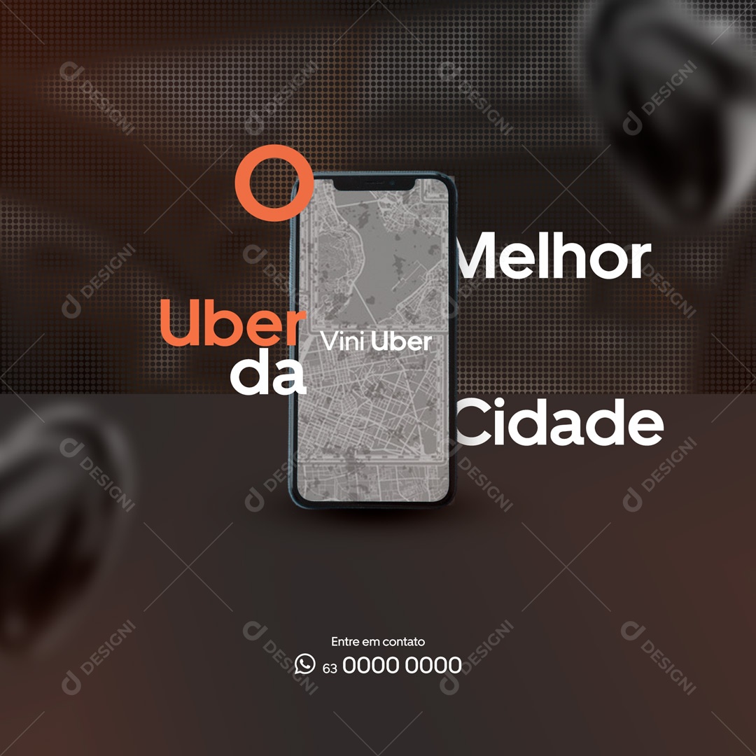 Social Media O Melhor Uber da Cidade PSD Editável