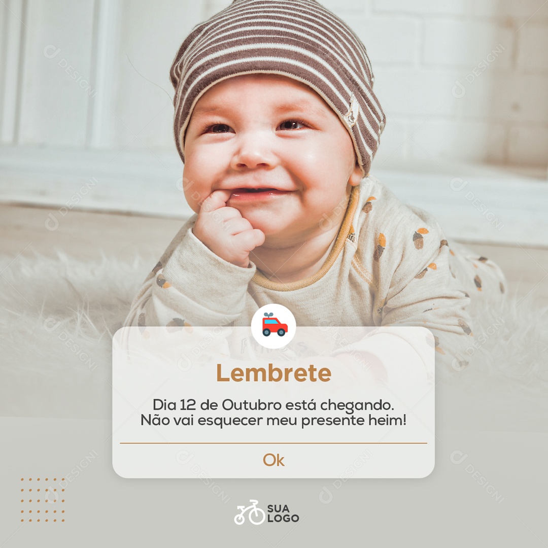 Lembrete Dia 12 De Outubro Está Chegando Não Vai Esquecer O Meu Presente Né Social Media PSD Editável