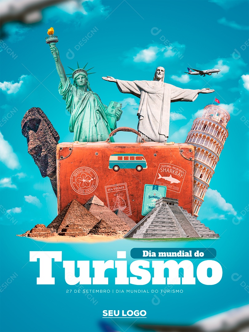 Dia Mundial do Turismo 27 de Setembro Social Media PSD Editável