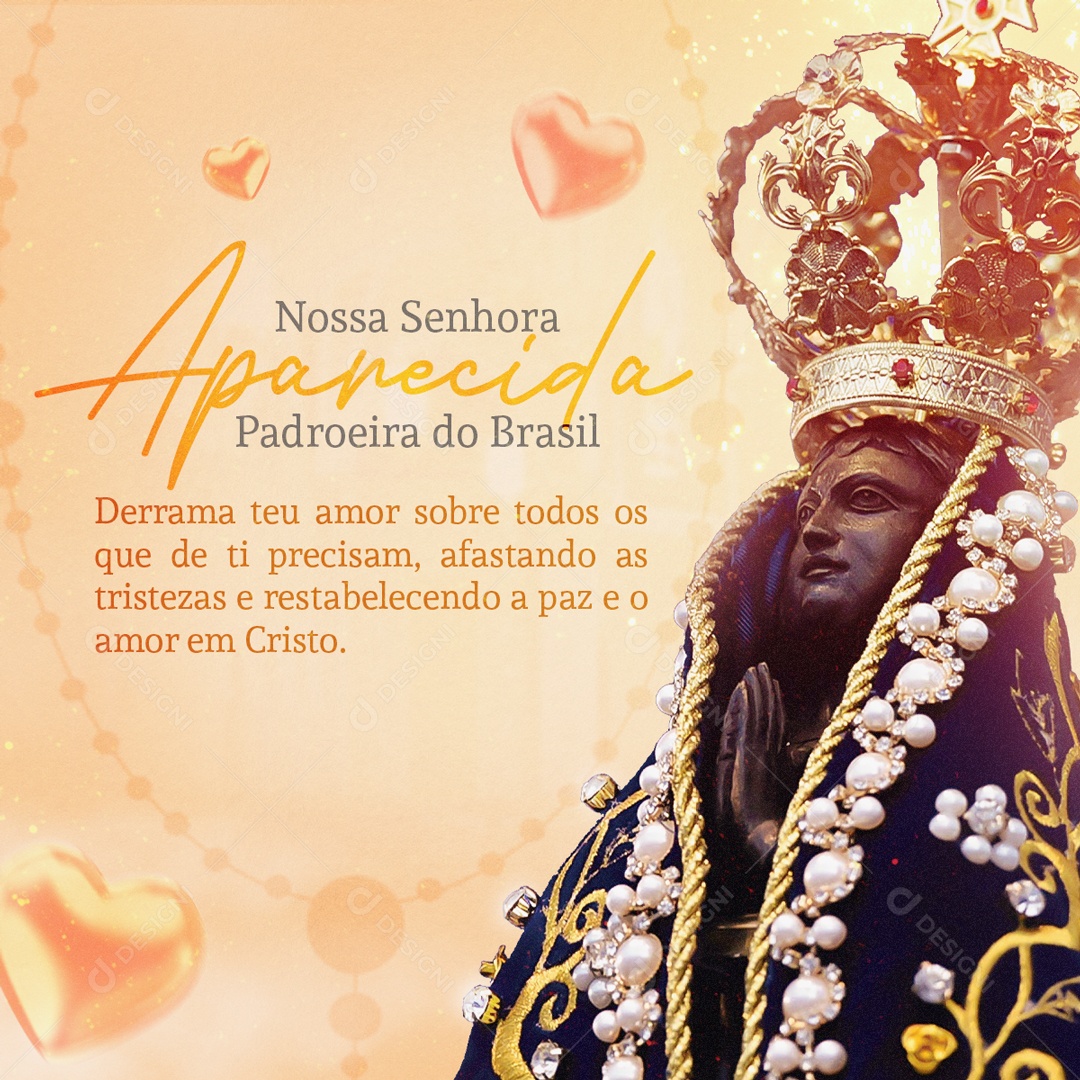 Padroeira do Brasil  Dia de Nossa Senhora Aparecida Social Media PSD Editável