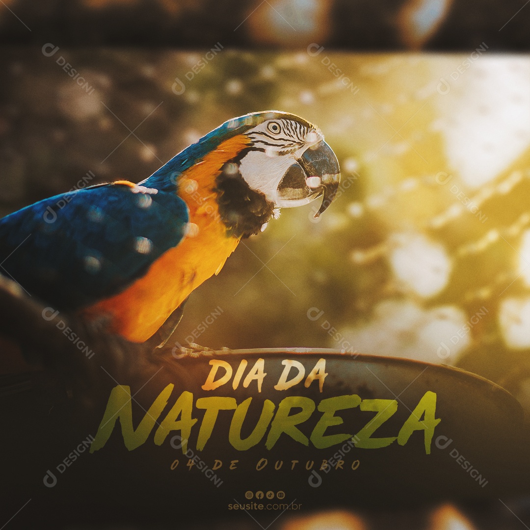 Dia da Natureza 4 de Outubro Social Media PSD Editável