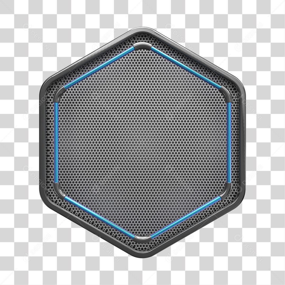 Placa Hexagonal PNG Transparente Sem Fundo