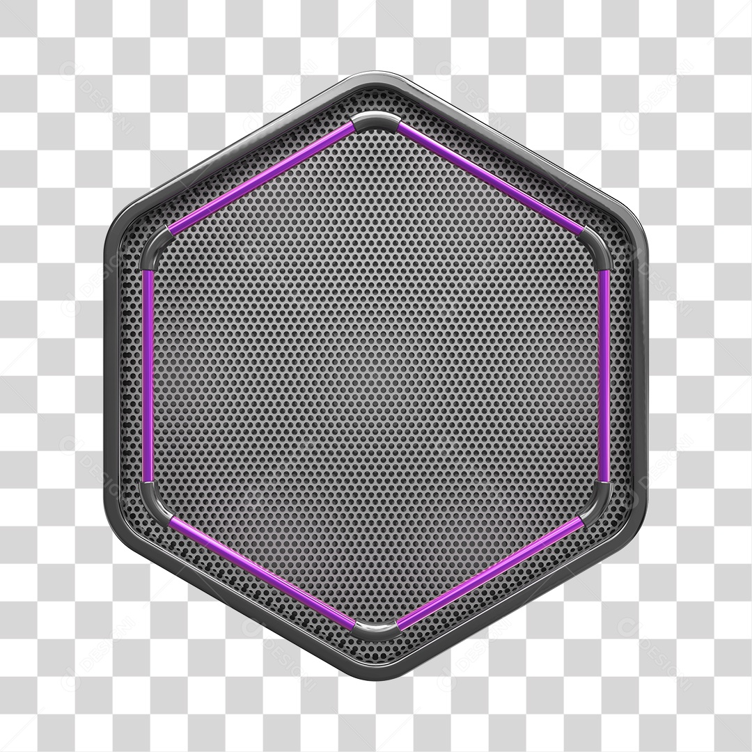 Placa Hexagonal PNG Transparente Sem Fundo
