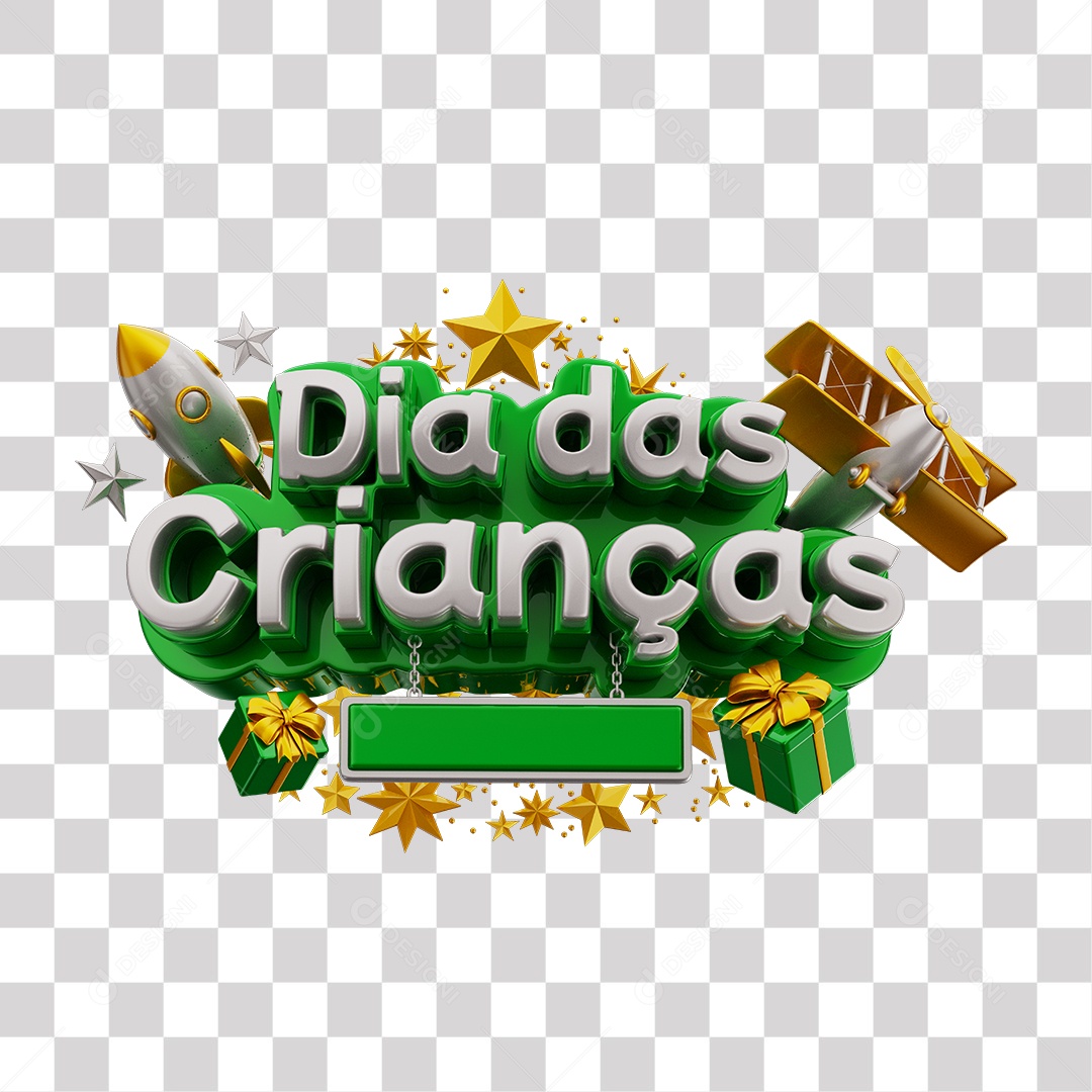 Selo 3D Para Composição Dia Das Crianças PNG Transparente