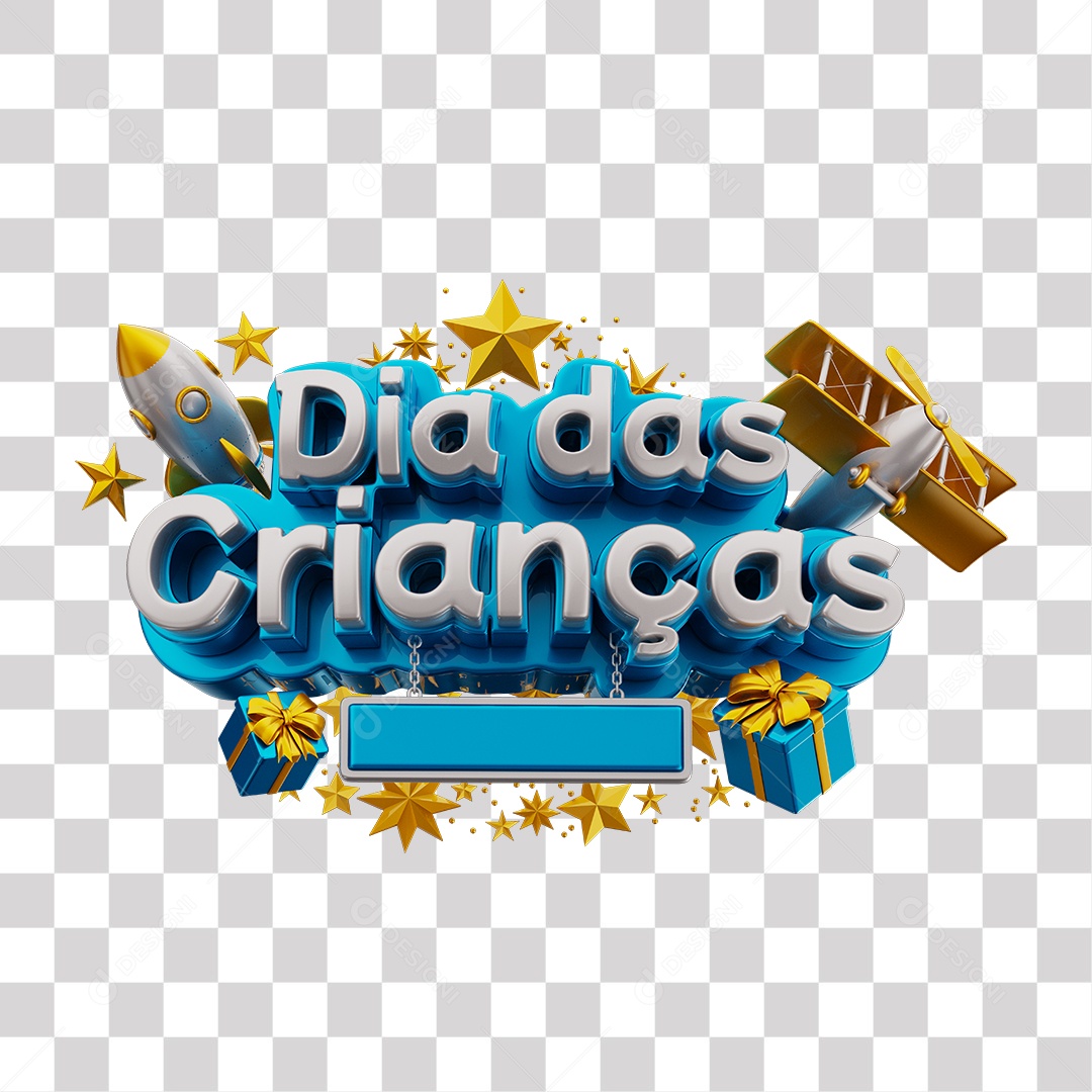 Selo 3D Para Composição Dia Das Crianças PNG Transparente
