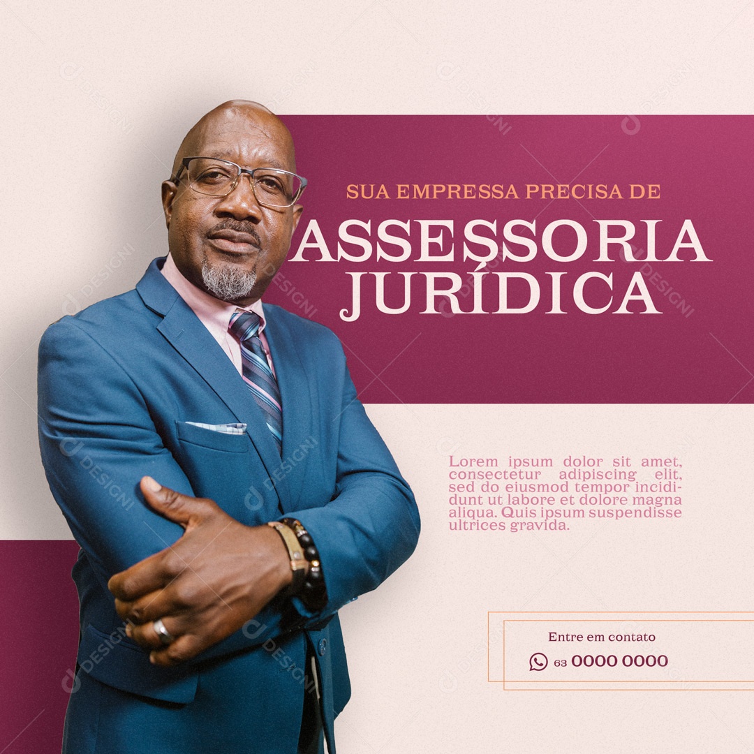 Social Media Advocacia Advogado Assessoria Jurídica PSD Editável