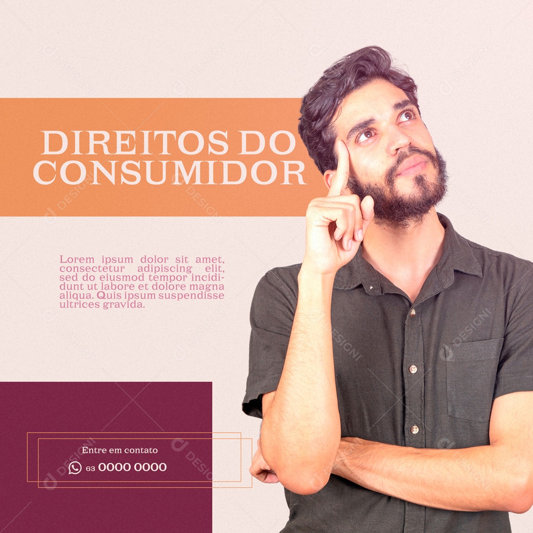 Social Media Advocacia Advogado Direitos do Consumidor PSD Editável