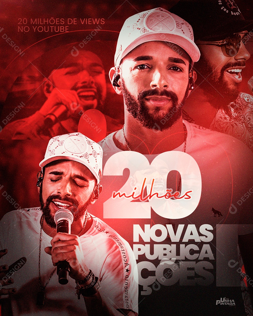 Novas Publicações Unha Pintada Flyer Social Media PSD Editável