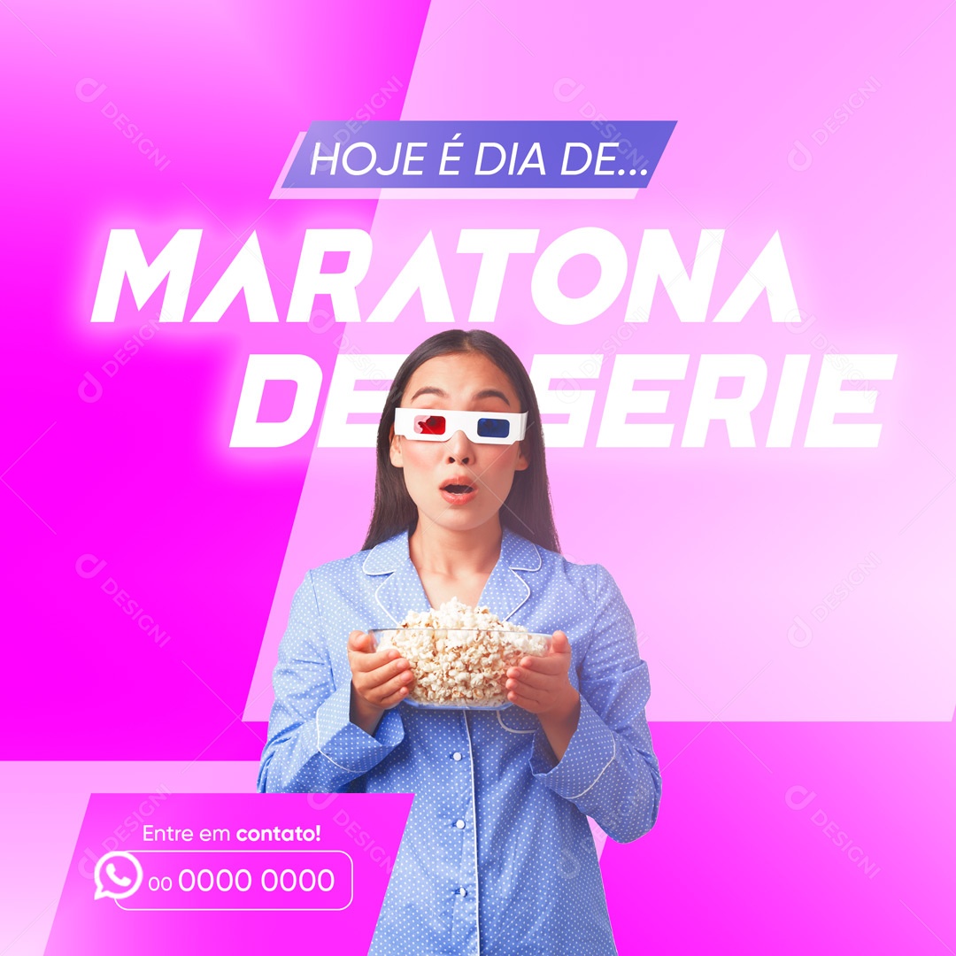 Provedor de Internet Maratona de Série Social Media PSD Editável