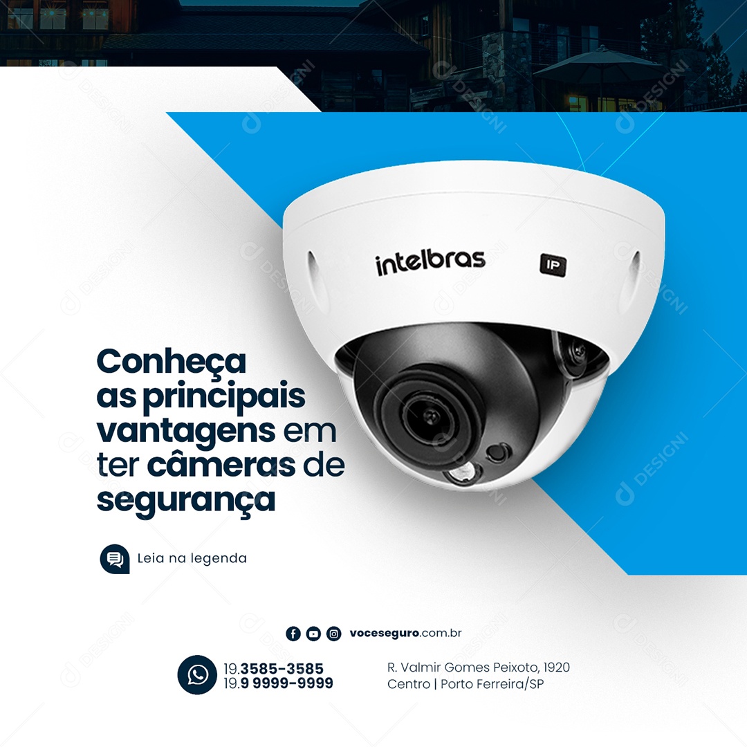 Conheça as Principais Vantagens em Sistema de Segurança Social Media PSD Editável