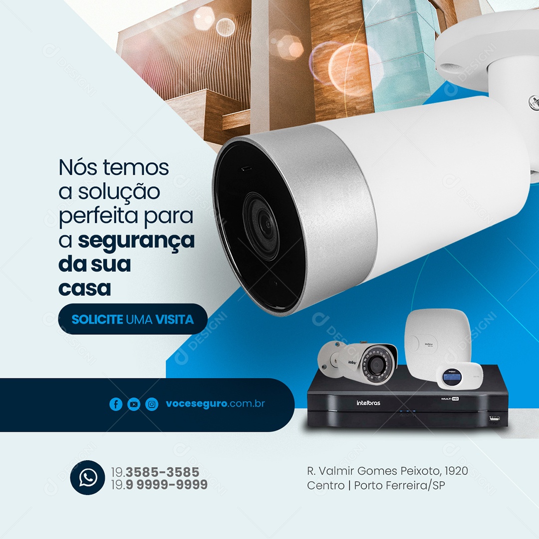 Nós temos a Solução Perfeita para Sistema de Segurança Social Media PSD Editável