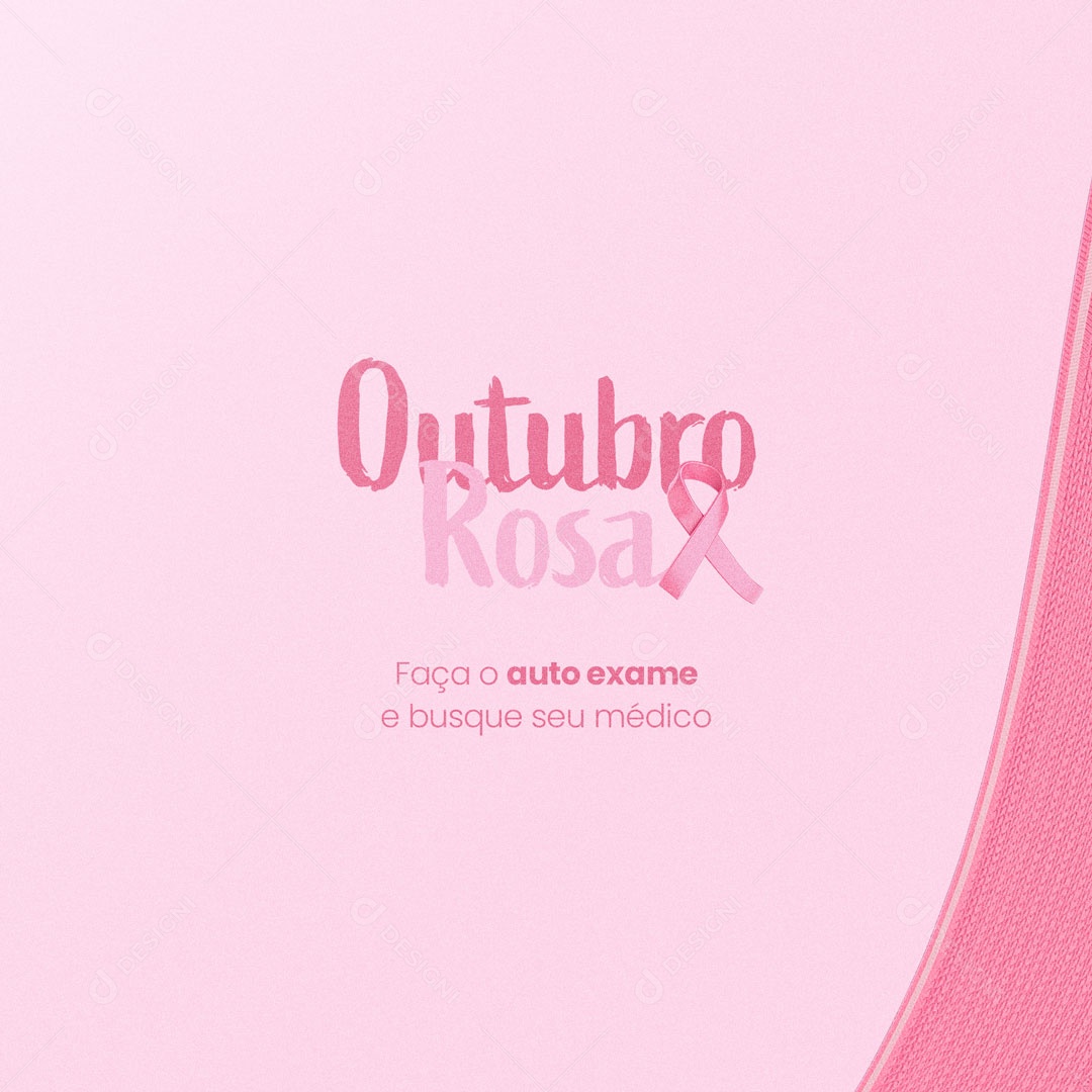 Social Media Outubro Rosa Prevenção Ao Câncer De Mama PSD Editável