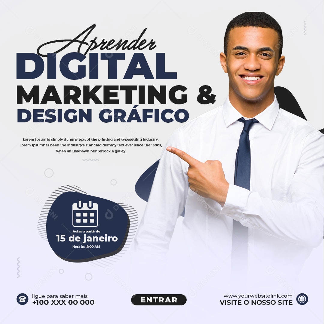 Social Media Marketing Digital e Design Gráfico PSD Editável