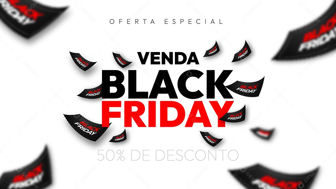 Social Media Banner Template de Venda Black Friday Oferta Especial EPS Editável