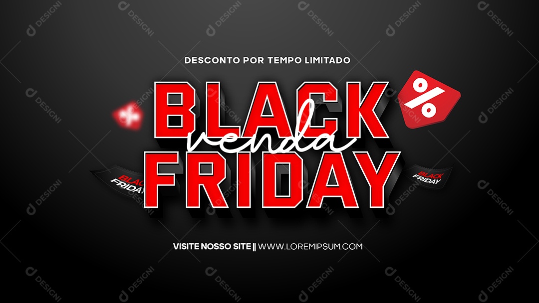 Social Media Template Descontos Por Tempo Limitado Black Friday EPS Editável