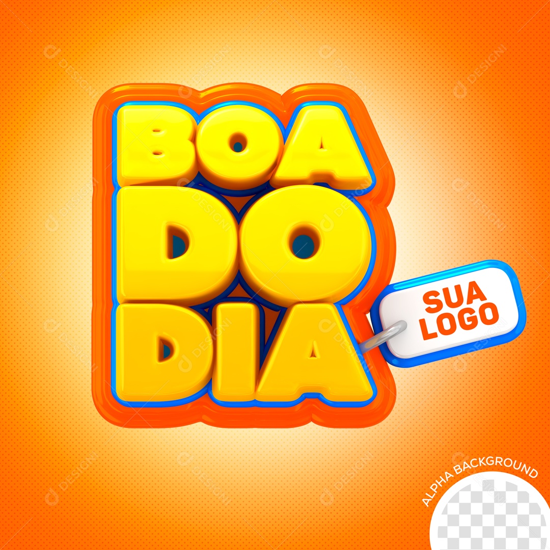 Selo 3D Boa Do Dia Promoção Para Composições PSD