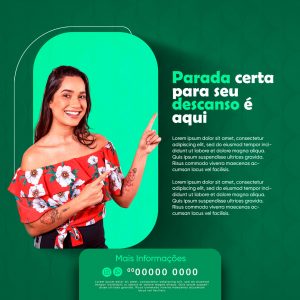 Social Media Hotel Parada Certa para seu Descanso é Aqui PSD Editável