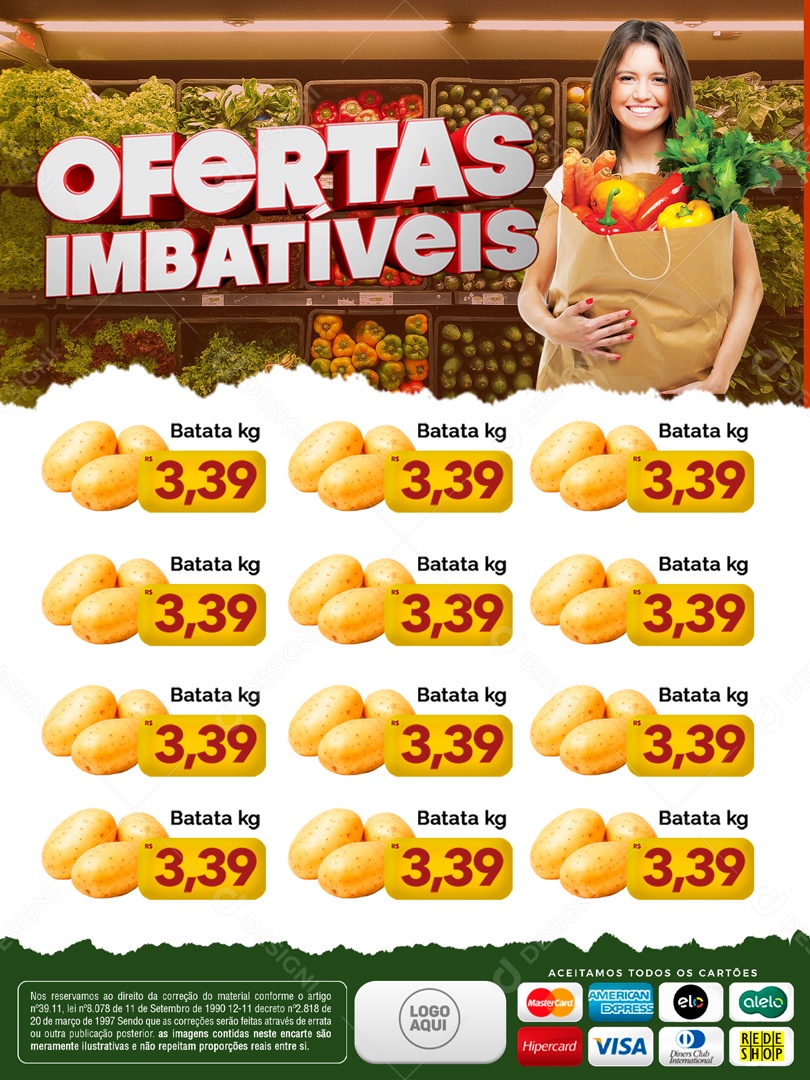 Encarte Ofertas Imbatíveis Promoção Em Produtos Social Media PSD Editável