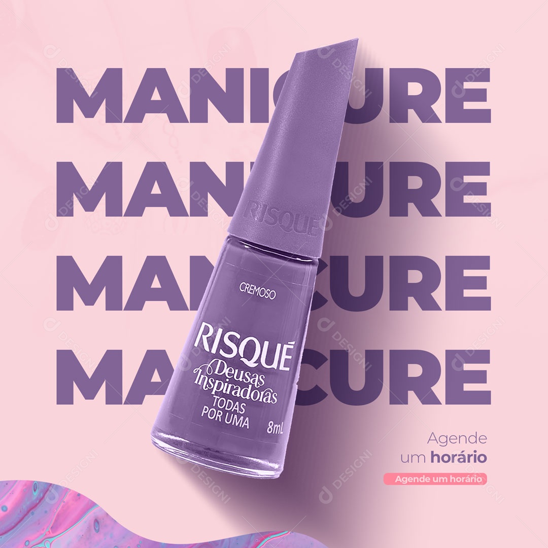 Social Media Manicure Esmalte PSD Editável