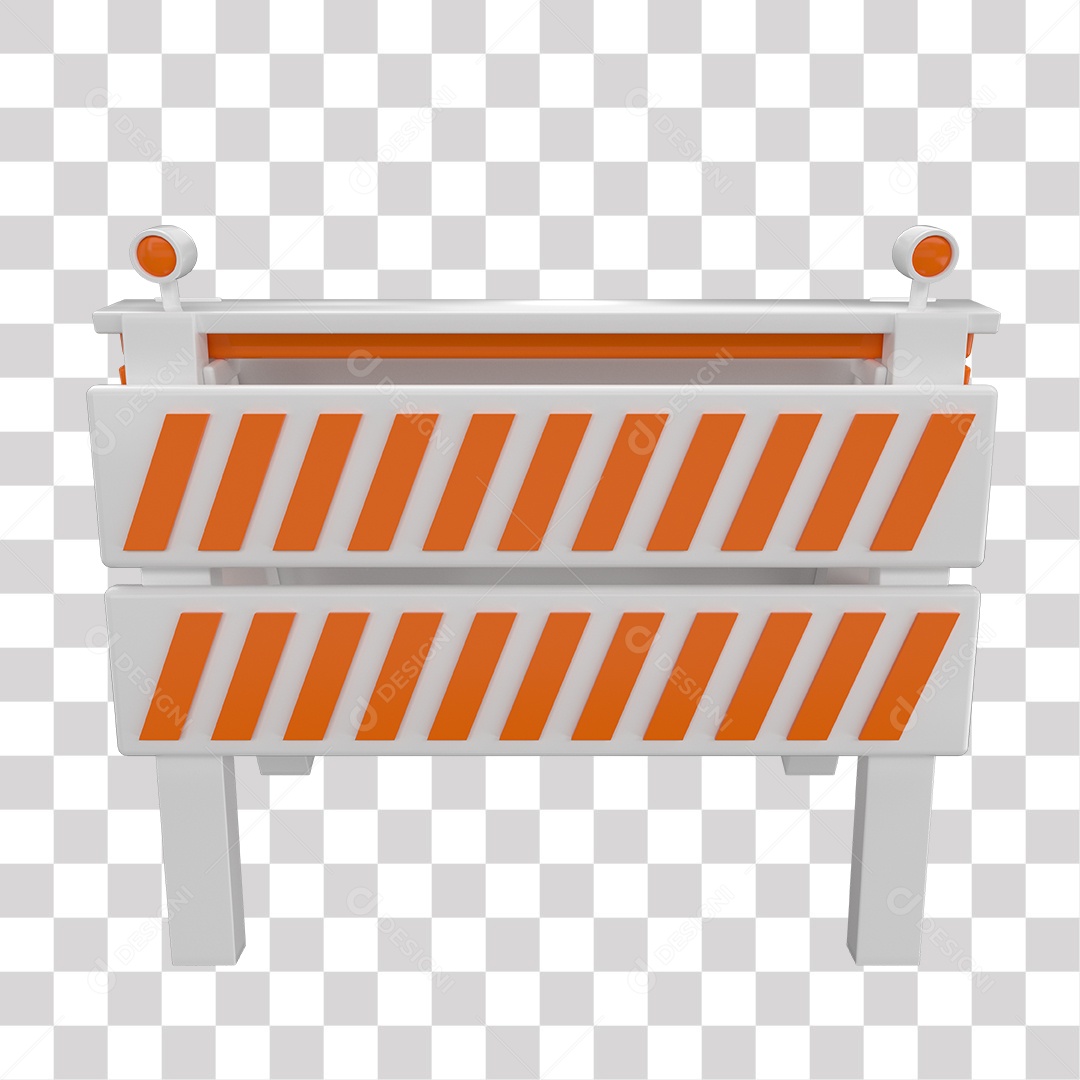 Elemento 3D Placa De Sinalização Com Faixas Refletivas PNG Transparente