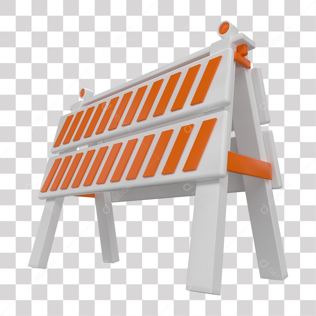 Elemento 3D Placa De Sinalização Com Faixas Refletivas PNG Transparente