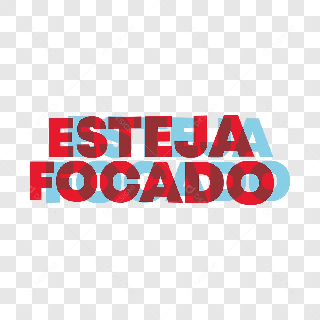 Lettering Esteja Focado EPS + PNG