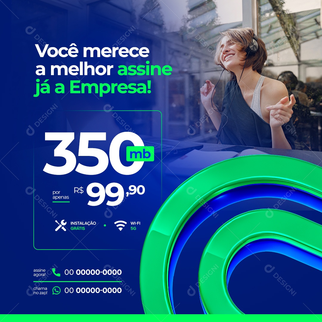 Social Media Provedor de Internet Você Merece a Melhor PSD Editável