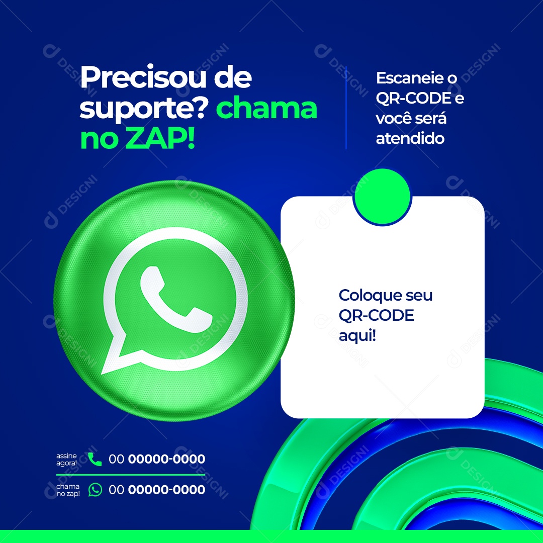 Social Media Provedor de Internet Precisou de Suporte PSD Editável