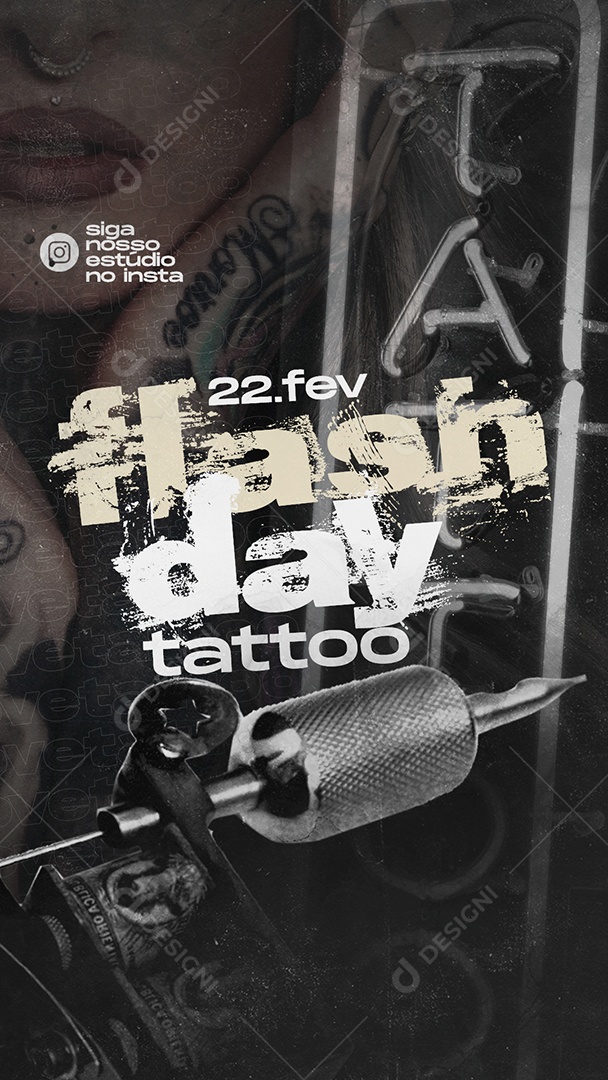 Story Agenda Aberta Tatuagem Social Media PSD Editável