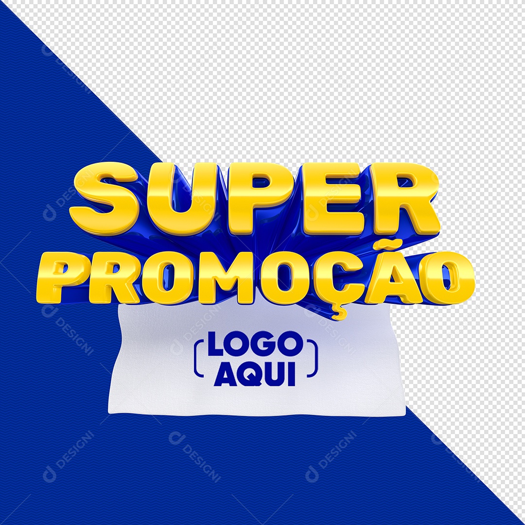 Selo 3D Super Promoção Venha Conferir PSD