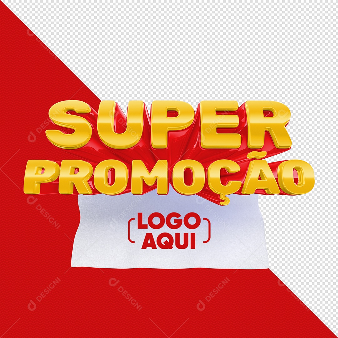 Selo 3D Super Promoção Venha Conferir PSD