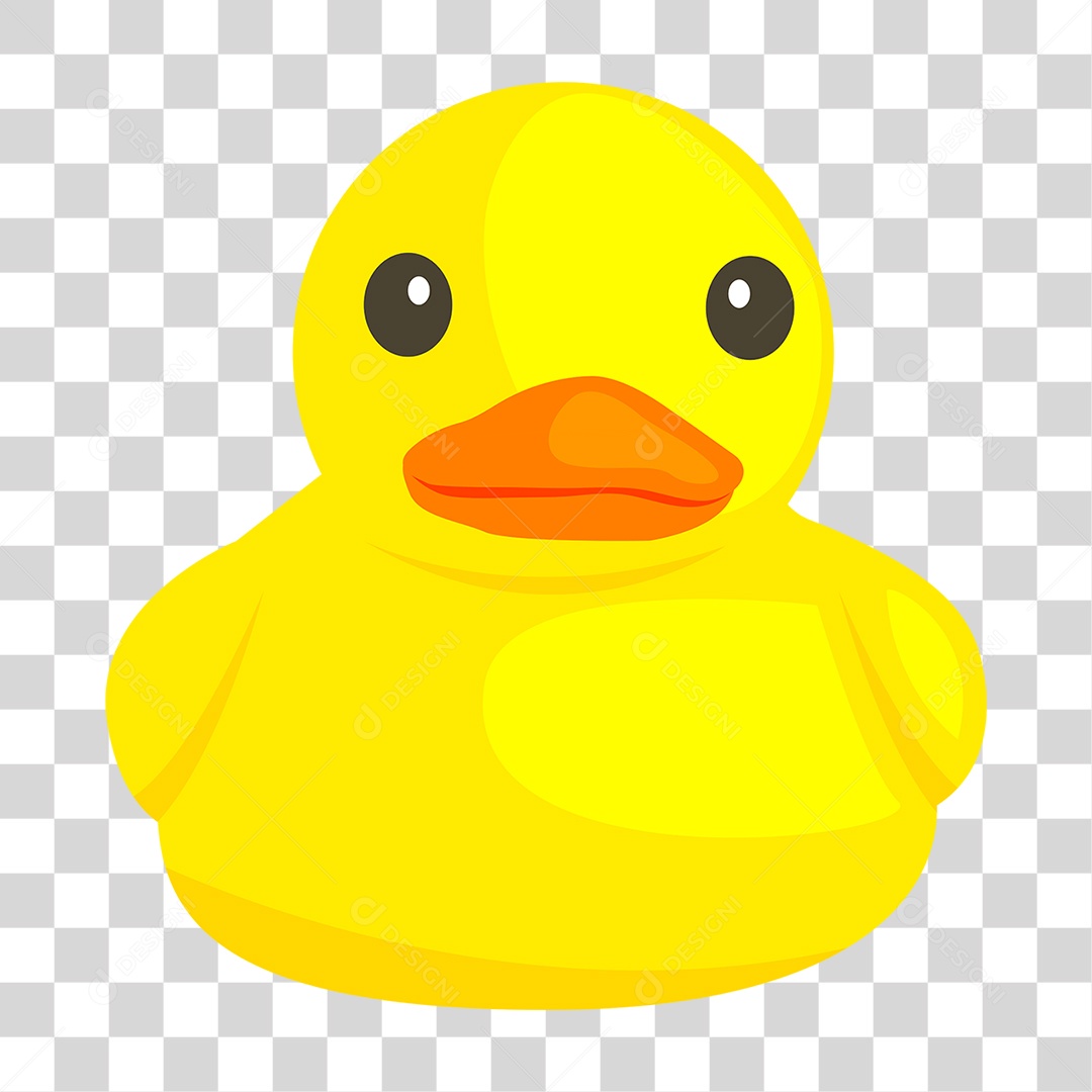Objeto 3D Pato de Borracha Para Composição PNG Transparente